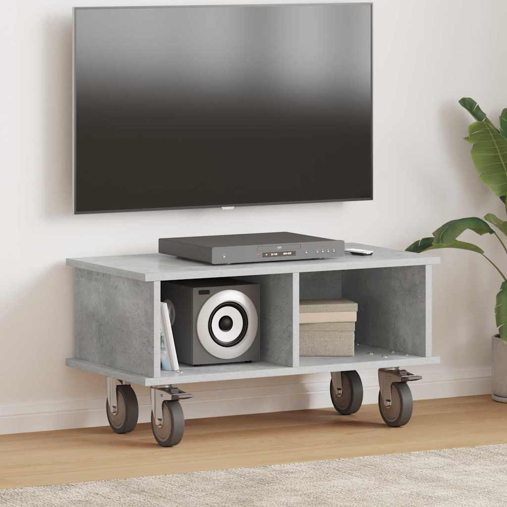 Supporto TV Grigio cemento 68,5 x 35 x 35 cm Legno multistrato