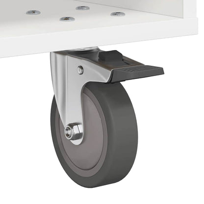 Comodino Bianco 40,5 x 40 x 48 cm Legno multistrato | homemem39