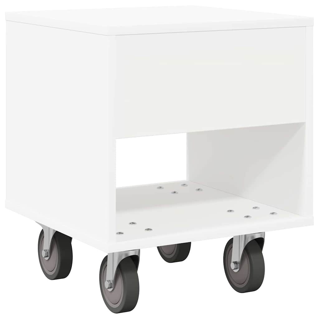Comodino Bianco 40,5 x 40 x 48 cm Legno multistrato | homemem39