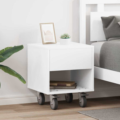 Comodino 2 pcs Bianco 40,5 x 40 x 48 cm Legno multistrato | homemem39