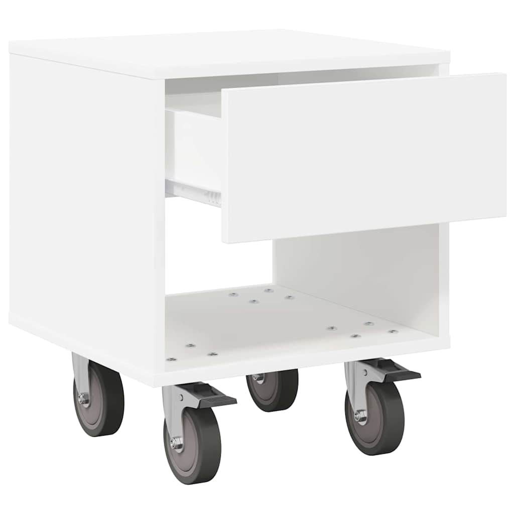 Comodino 2 pcs Bianco 40,5 x 40 x 48 cm Legno multistrato | homemem39