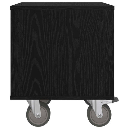 Comodino Rovere Nero 40,5 x 40 x 48 cm Legno multistrato | homemem39