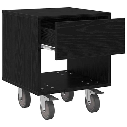 Comodino 2 pcs Rovere Nero 40,5 x 40 x 48 cm Legno multistrato | homemem39