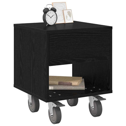 Comodino 2 pcs Rovere Nero 40,5 x 40 x 48 cm Legno multistrato | homemem39