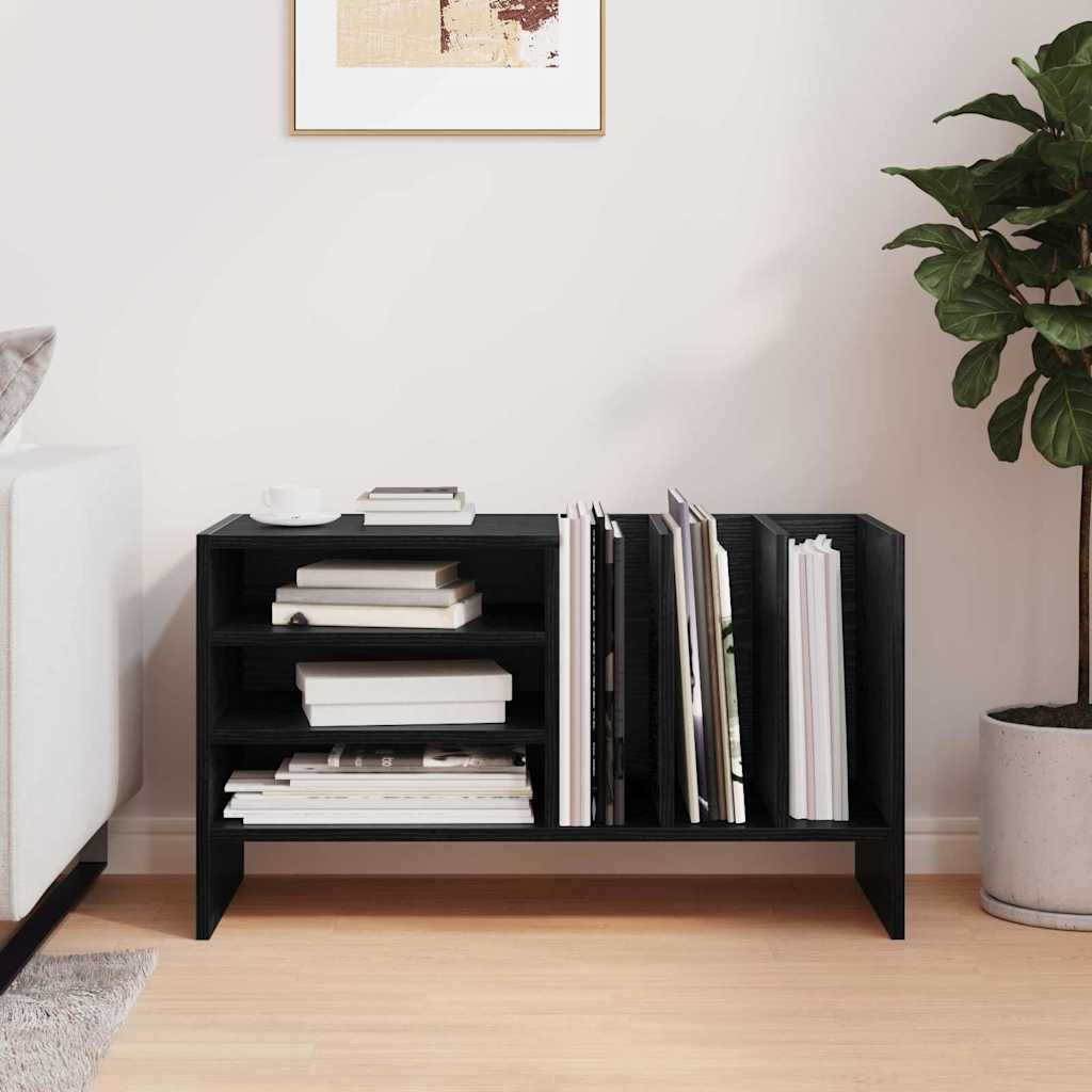 Mobile porta vinili Rovere Nero 78.5 x 35 x 45 cm | homemem39