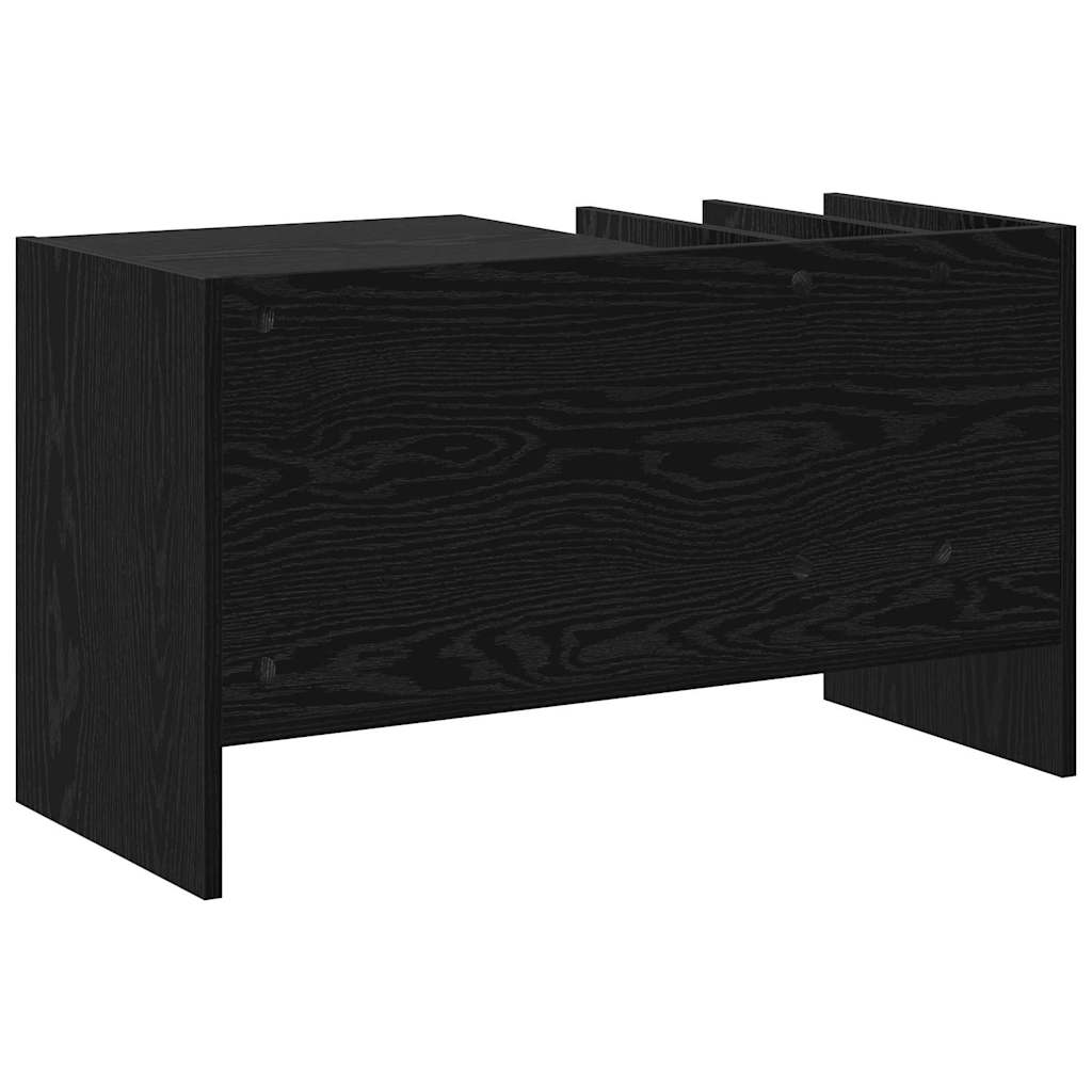 Mobile porta vinili Rovere Nero 78.5 x 35 x 45 cm | homemem39