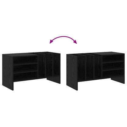 Mobile porta vinili Rovere Nero 78.5 x 35 x 45 cm | homemem39