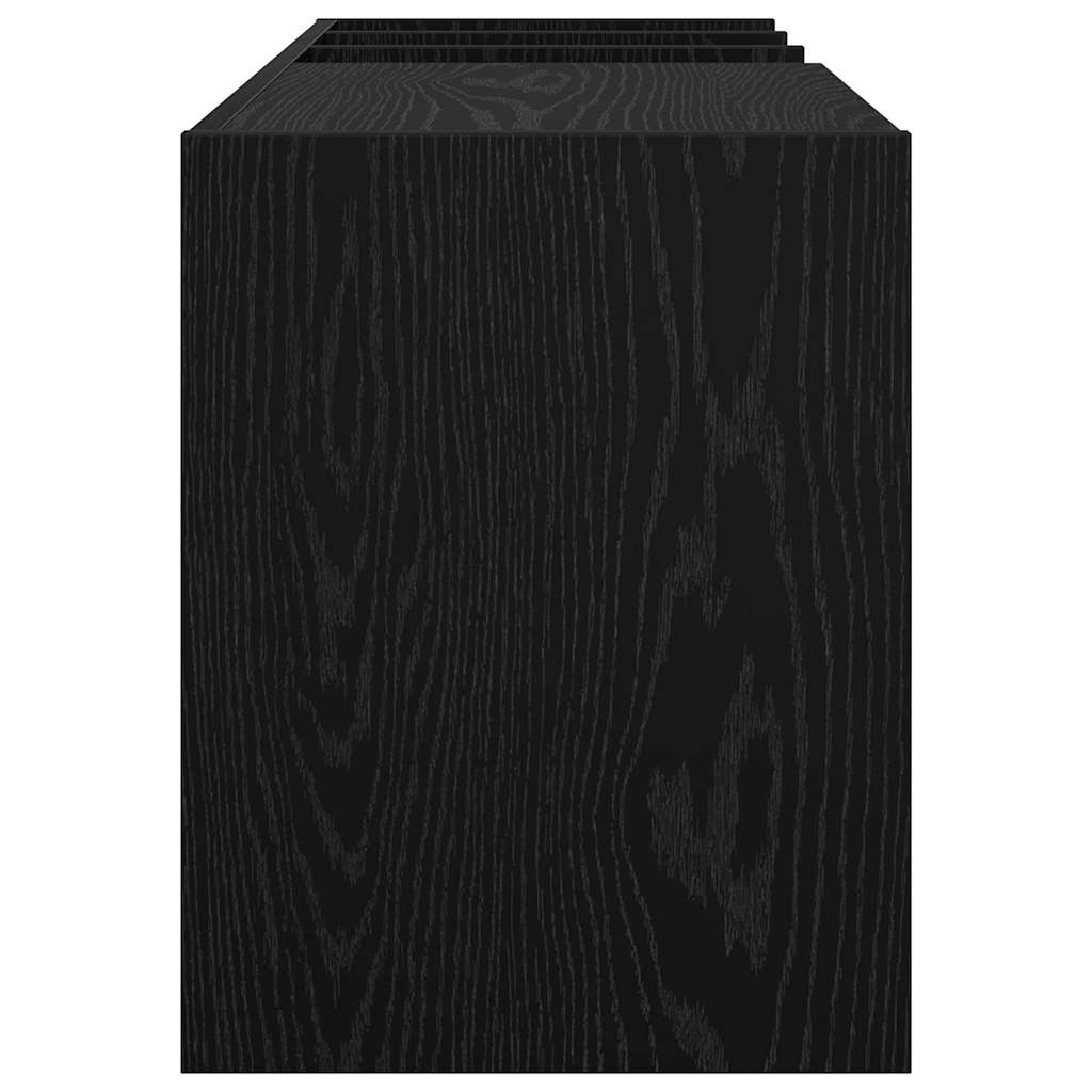 Mobile porta vinili Rovere Nero 78.5 x 35 x 45 cm | homemem39