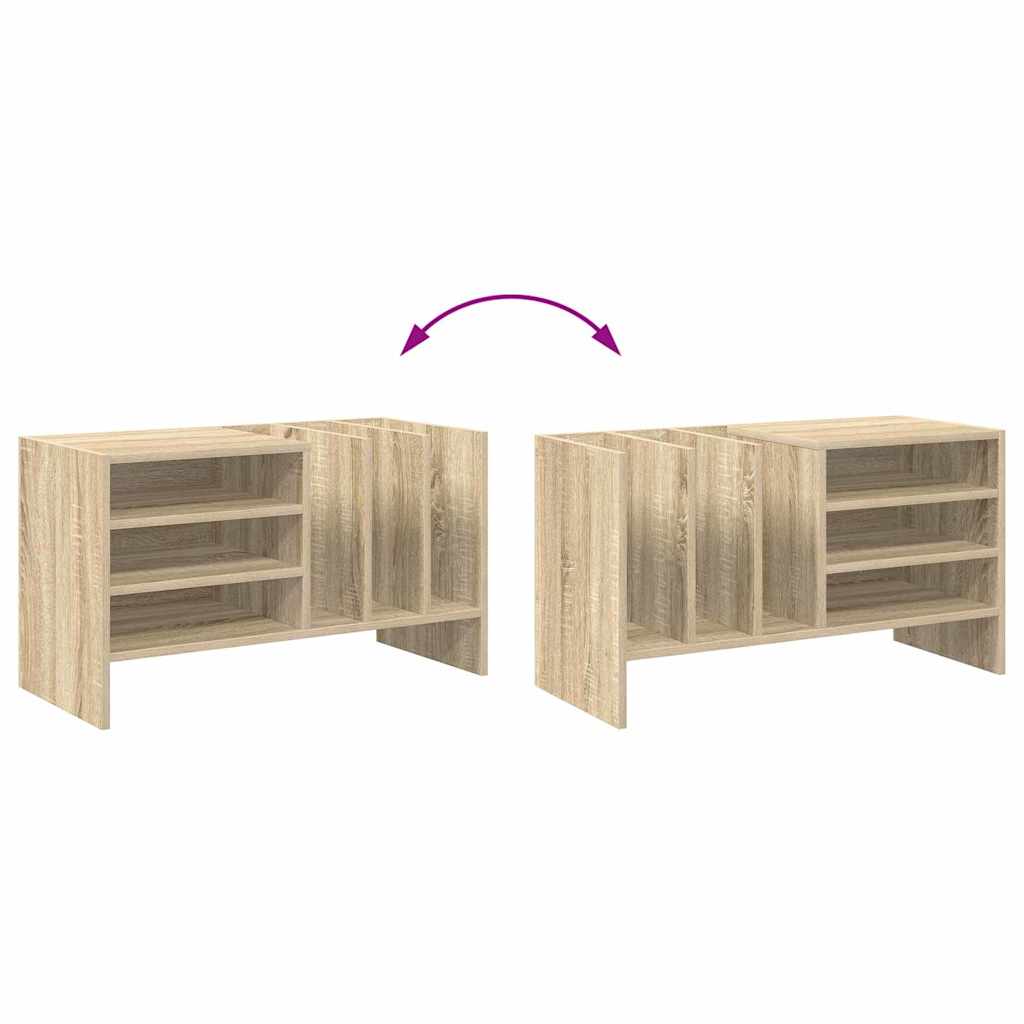 Mobile porta vinili Rovere Sonoma 78.5 x 35 x 45 cm | homemem39