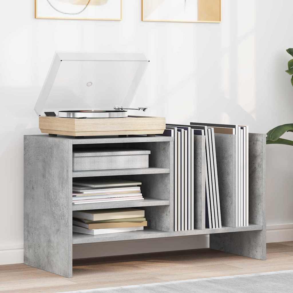 Mobile porta vinili Grigio cemento 78.5 x 35 x 45 cm | homemem39