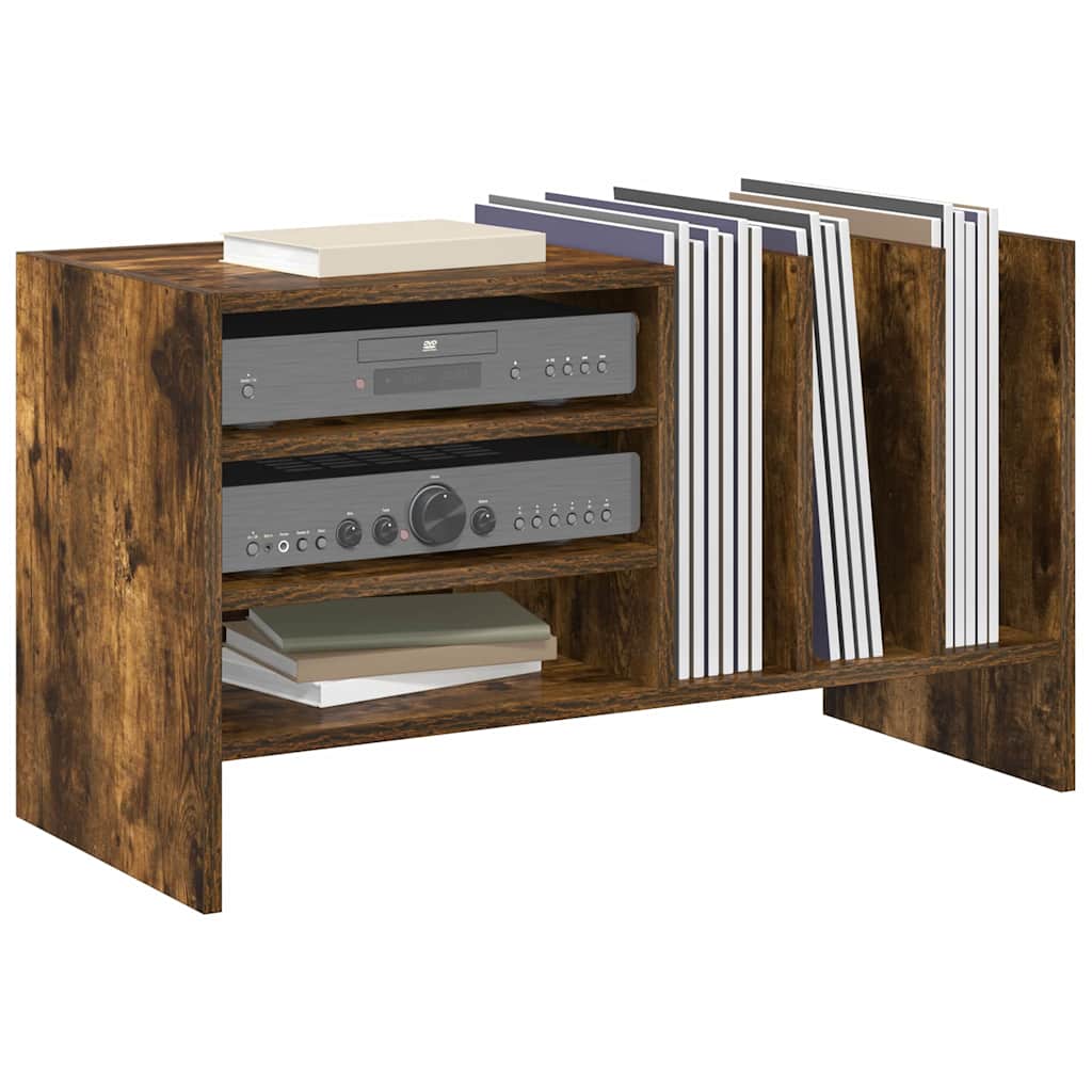 Mobile porta vinili Rovere fumé 78.5 x 35 x 45 cm | homemem39