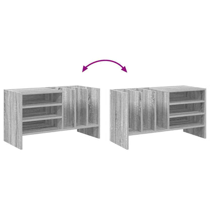 Mobile porta vinili Grigio Sonoma 78.5 x 35 x 45 cm | homemem39