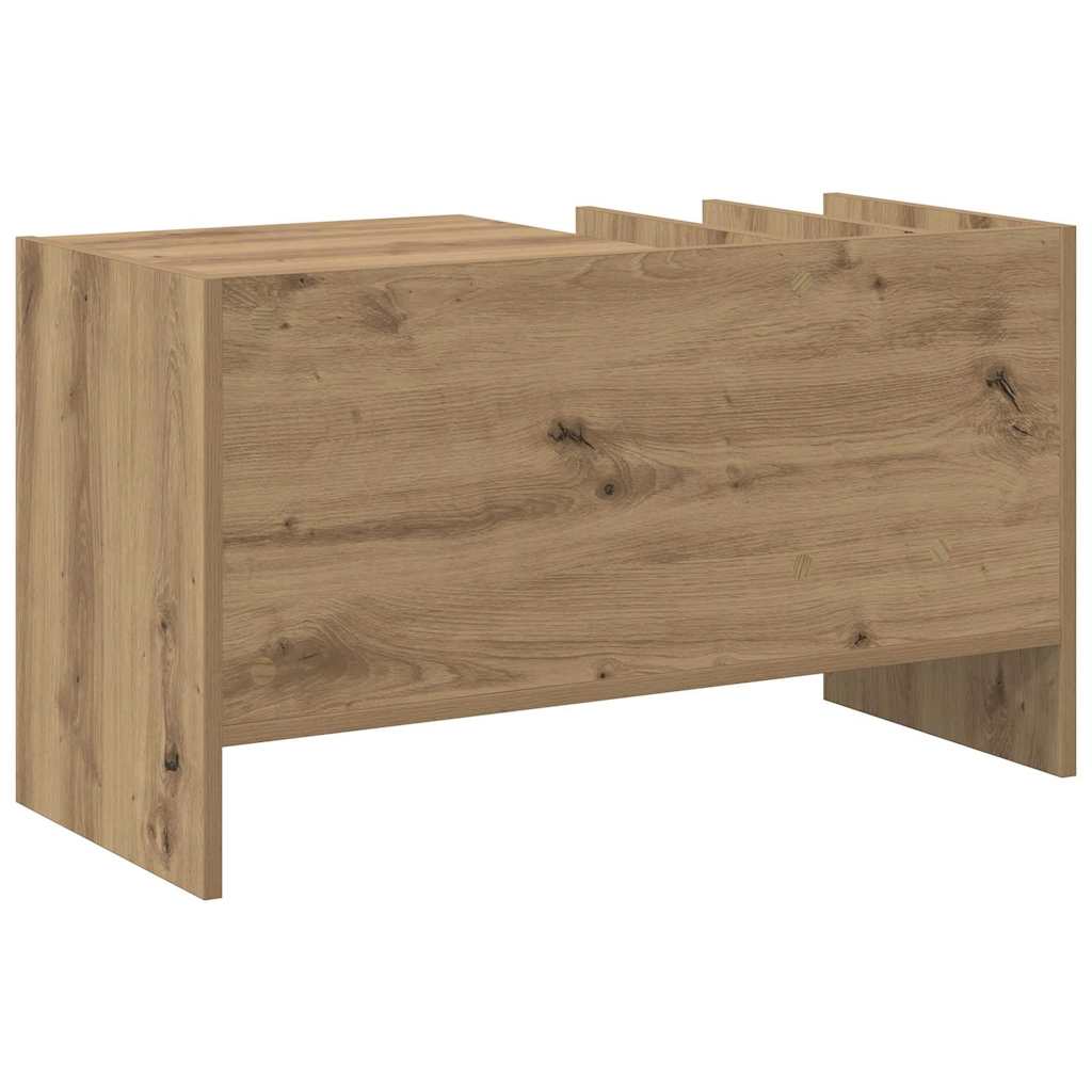 Mobile porta vinili Rovere artigianale 78.5 x 35 x 45 cm | homemem39