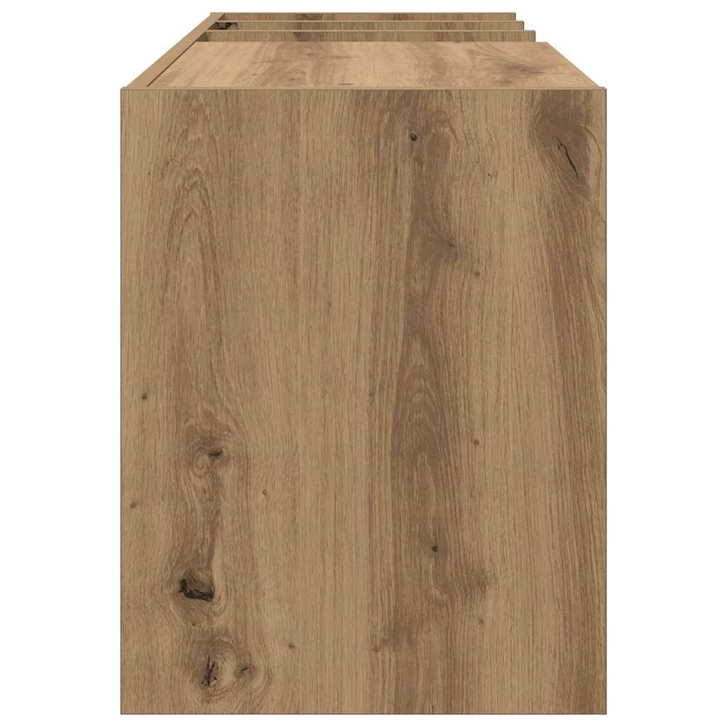 Mobile porta vinili Rovere artigianale 78.5 x 35 x 45 cm | homemem39