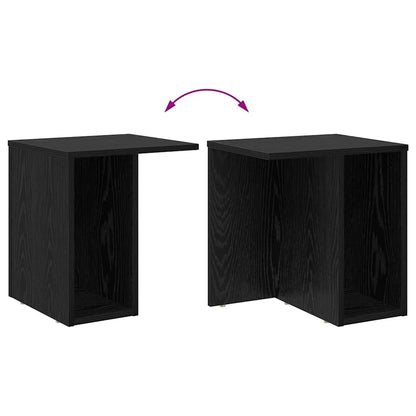 Tavolino Rovere Nero 37 x 32 x 40 cm Legno multistrato | homemem39