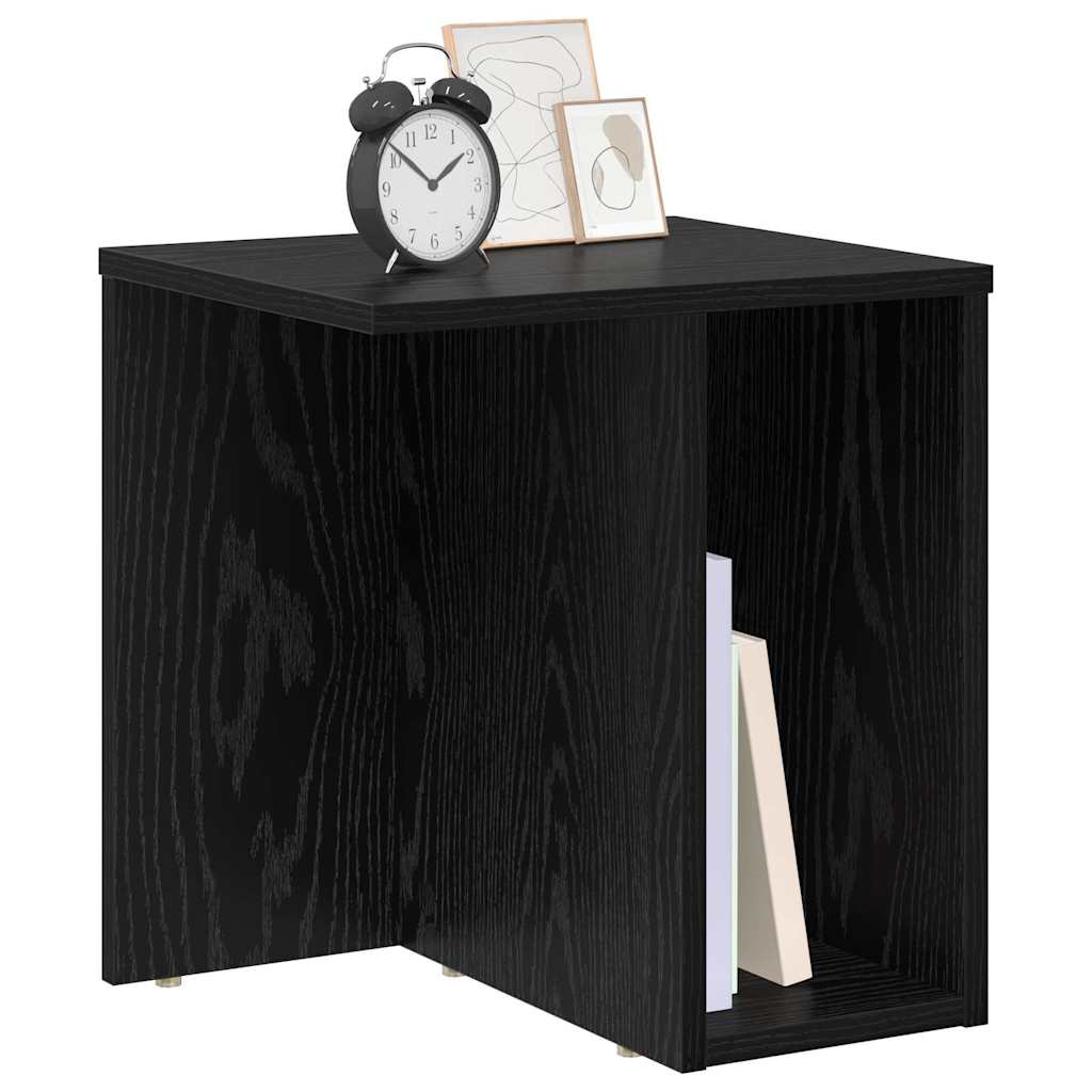 Tavolino Rovere Nero 37 x 32 x 40 cm Legno multistrato | homemem39