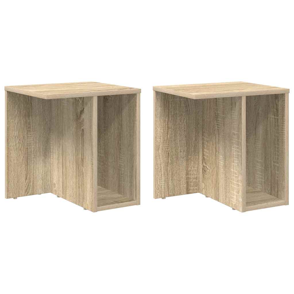Tavolino 2 pcs Rovere Sonoma 37 x 32 x 40 cm Legno multistrato | homemem39