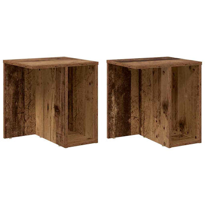Tavolino 2 pcs Legno vecchio 37 x 32 x 40 cm Legno multistrato | homemem39