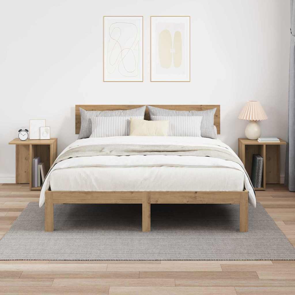 Tavolino 2 pz Rovere artigianale 37 x 32 x 40 cm | homemem39