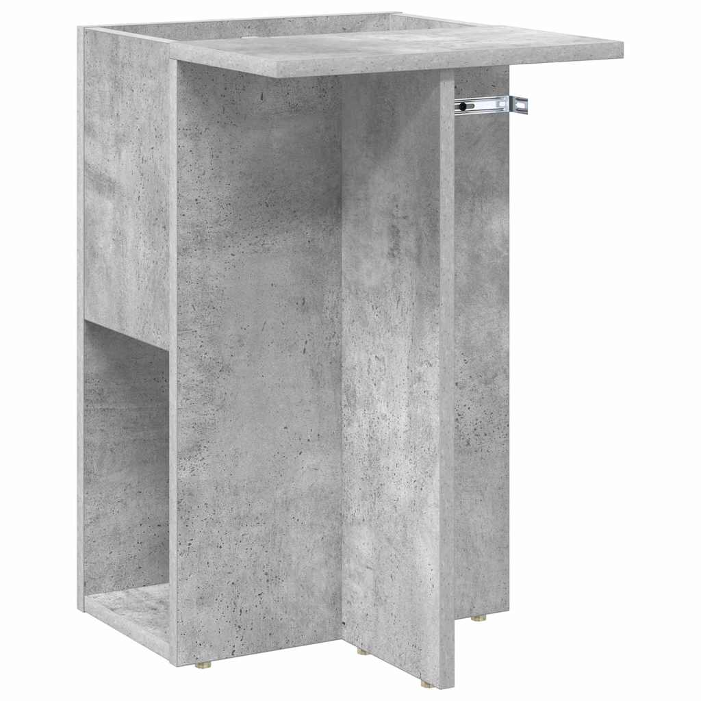 Tavolino Grigio cemento 35 x 40 x 55 cm Legno multistrato