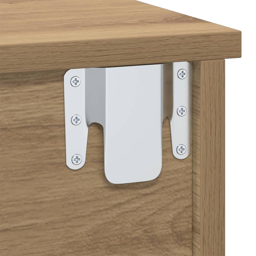 Comodino 2 pz Rovere artigianale 40 x 31 x 15 cm | homemem39