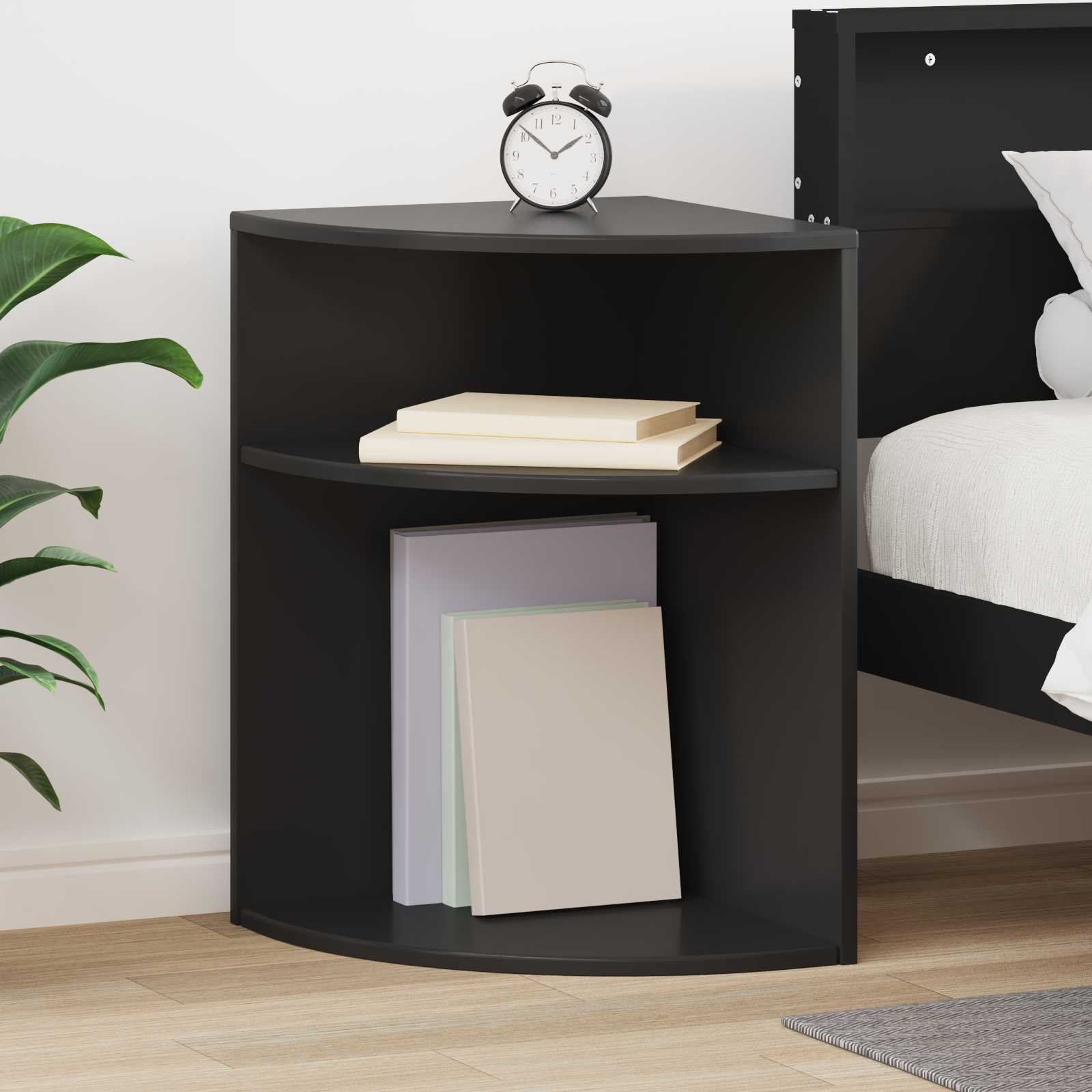 Tavolino Nero 39,7 x 39,7 x 60 cm Legno multistrato | homemem39