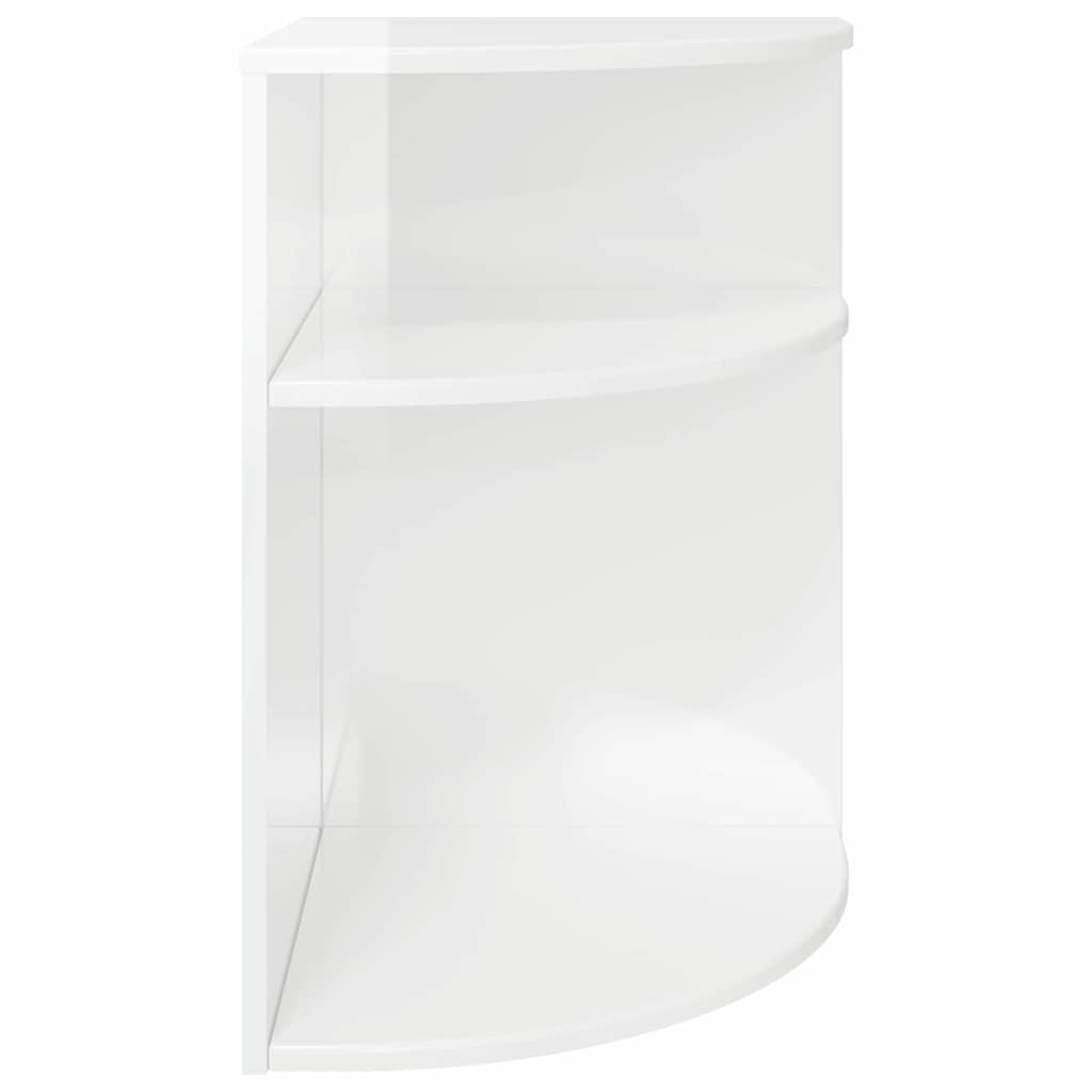 Tavolino Bianco Lucido 39,7 x 39,7 x 60 cm Legno multistrato