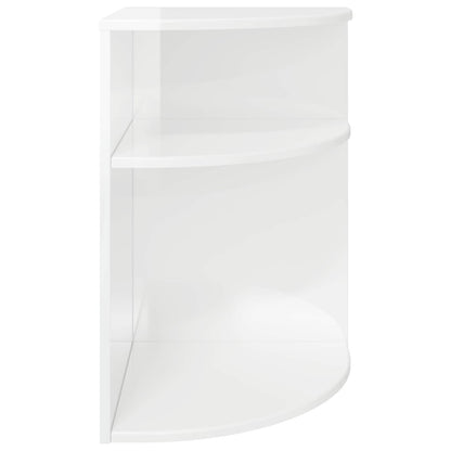 Tavolino Bianco Lucido 39,7 x 39,7 x 60 cm Legno multistrato | homemem39