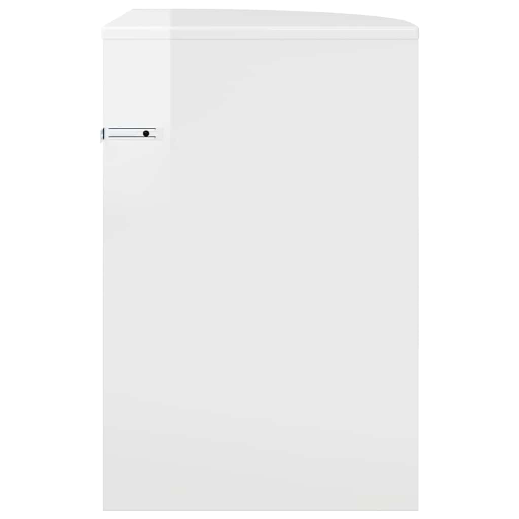 Tavolino Bianco Lucido 39,7 x 39,7 x 60 cm Legno multistrato