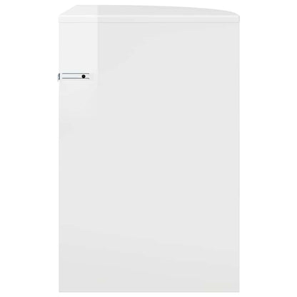 Tavolino Bianco Lucido 39,7 x 39,7 x 60 cm Legno multistrato