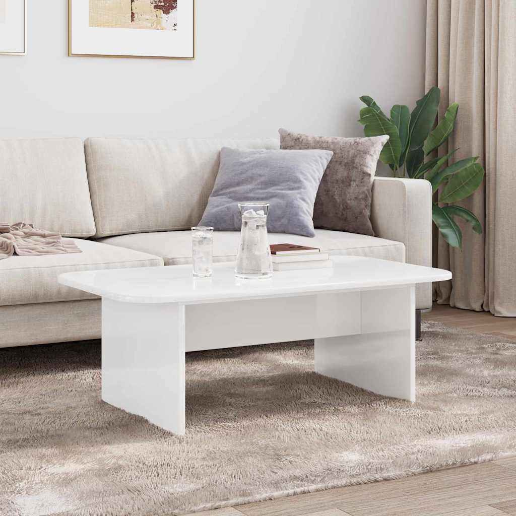 Tavolino da salotto Bianco Lucido 93 x 53 x 33 cm | homemem39