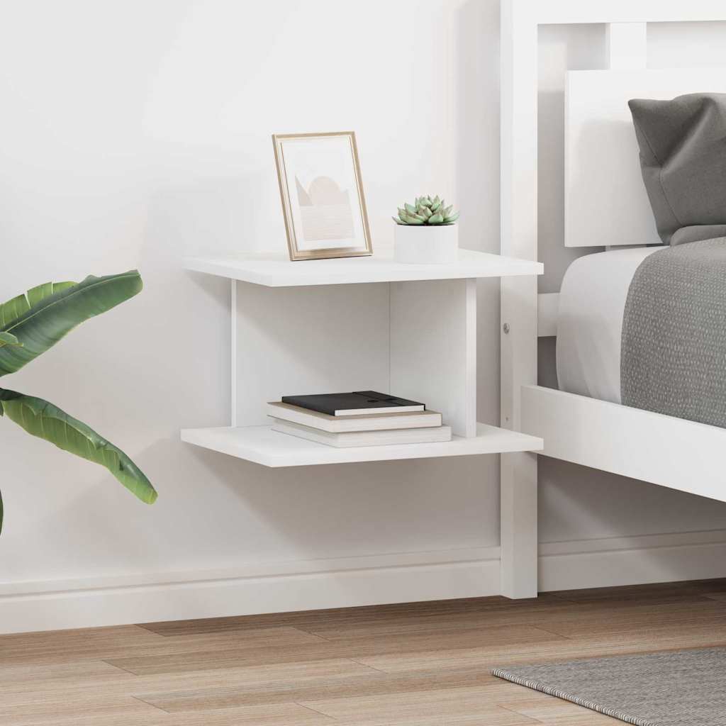 Comodino 2 pcs Bianco 40 x 30 x 25 cm Legno multistrato | homemem39