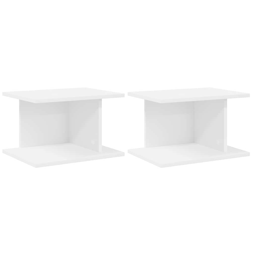 Comodino 2 pcs Bianco 40 x 30 x 25 cm Legno multistrato | homemem39