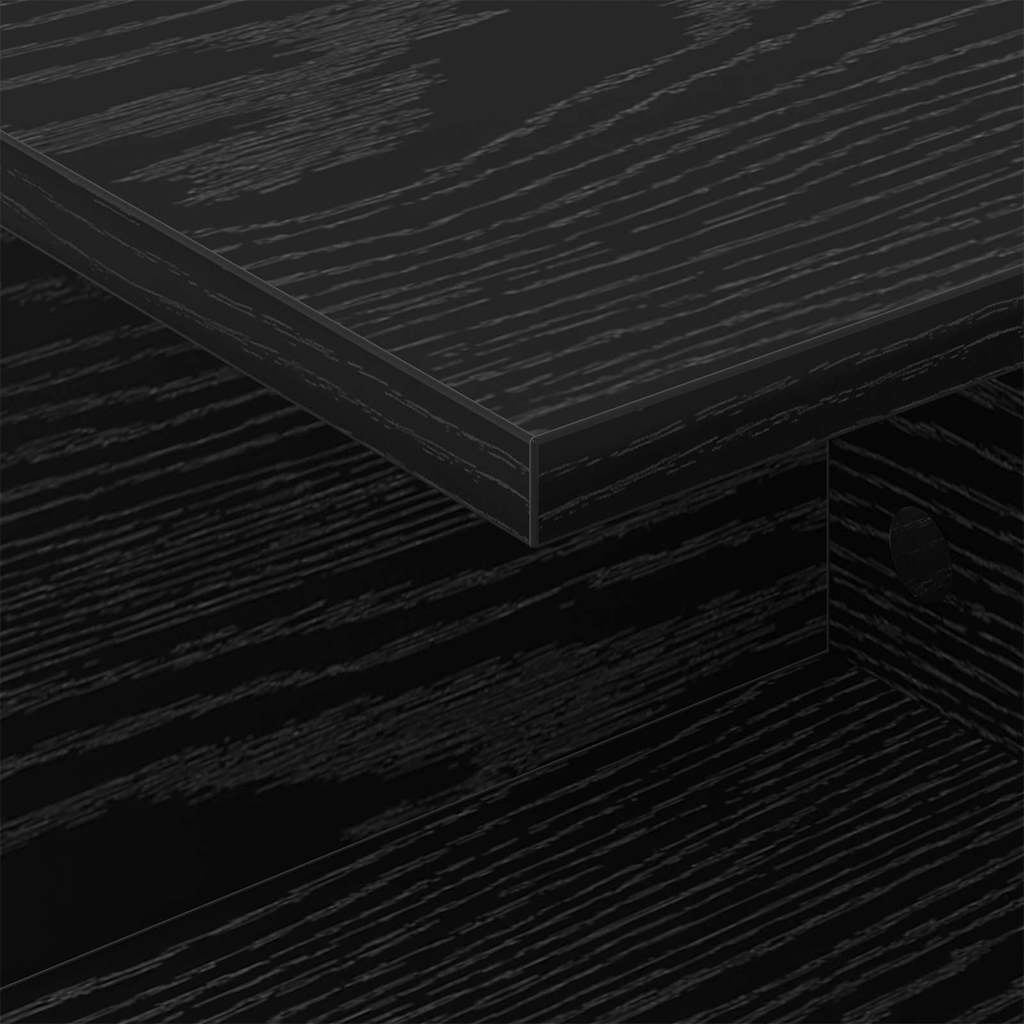 Comodino Rovere Nero 40 x 30 x 25 cm Legno ingegnerizzato | homemem39