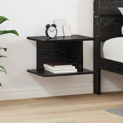 Comodino Rovere Nero 40 x 30 x 25 cm Legno ingegnerizzato | homemem39