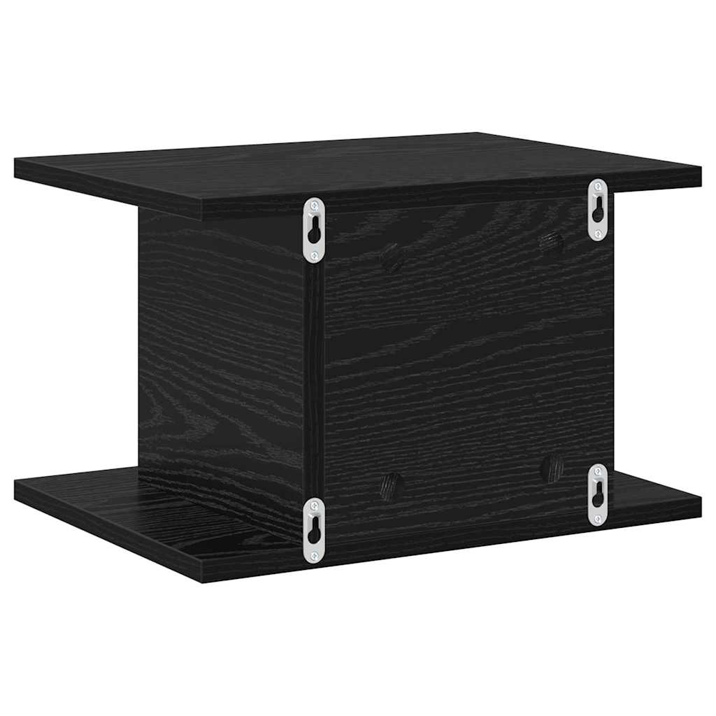 Comodino 2 pcs Rovere Nero 40 x 30 x 25 cm Legno multistrato | homemem39