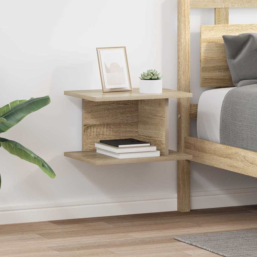 Comodino 2 pcs Rovere Sonoma 40 x 30 x 25 cm Legno multistrato | homemem39