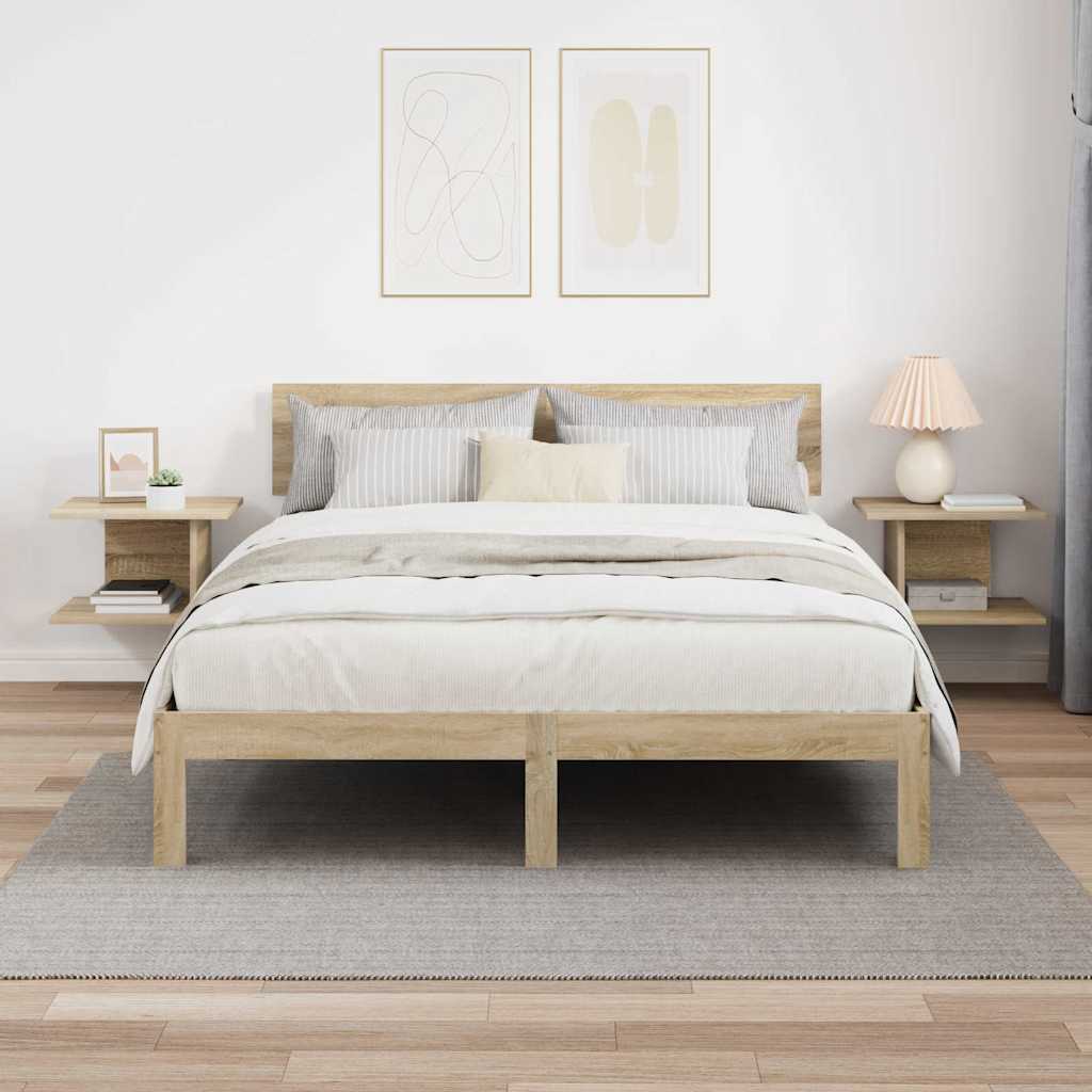 Comodino 2 pcs Rovere Sonoma 40 x 30 x 25 cm Legno multistrato | homemem39