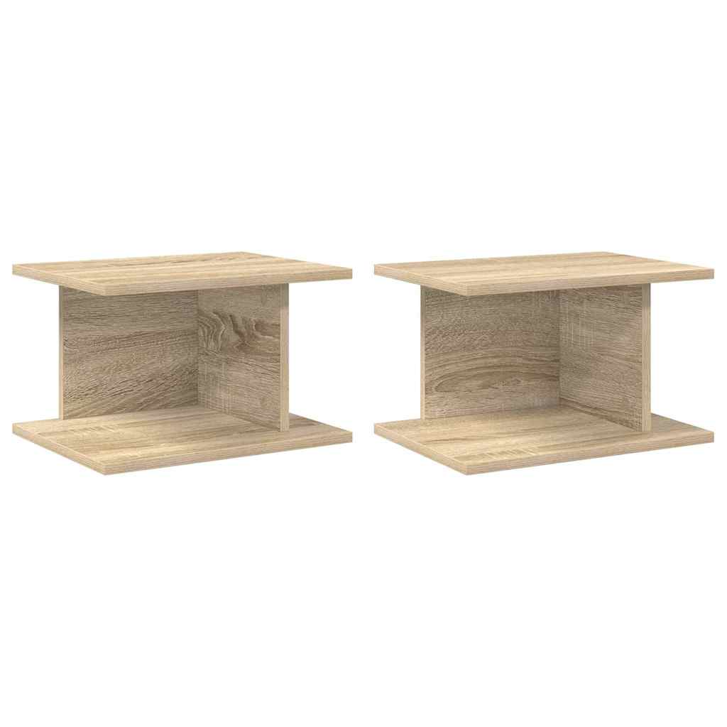 Comodino 2 pcs Rovere Sonoma 40 x 30 x 25 cm Legno multistrato | homemem39
