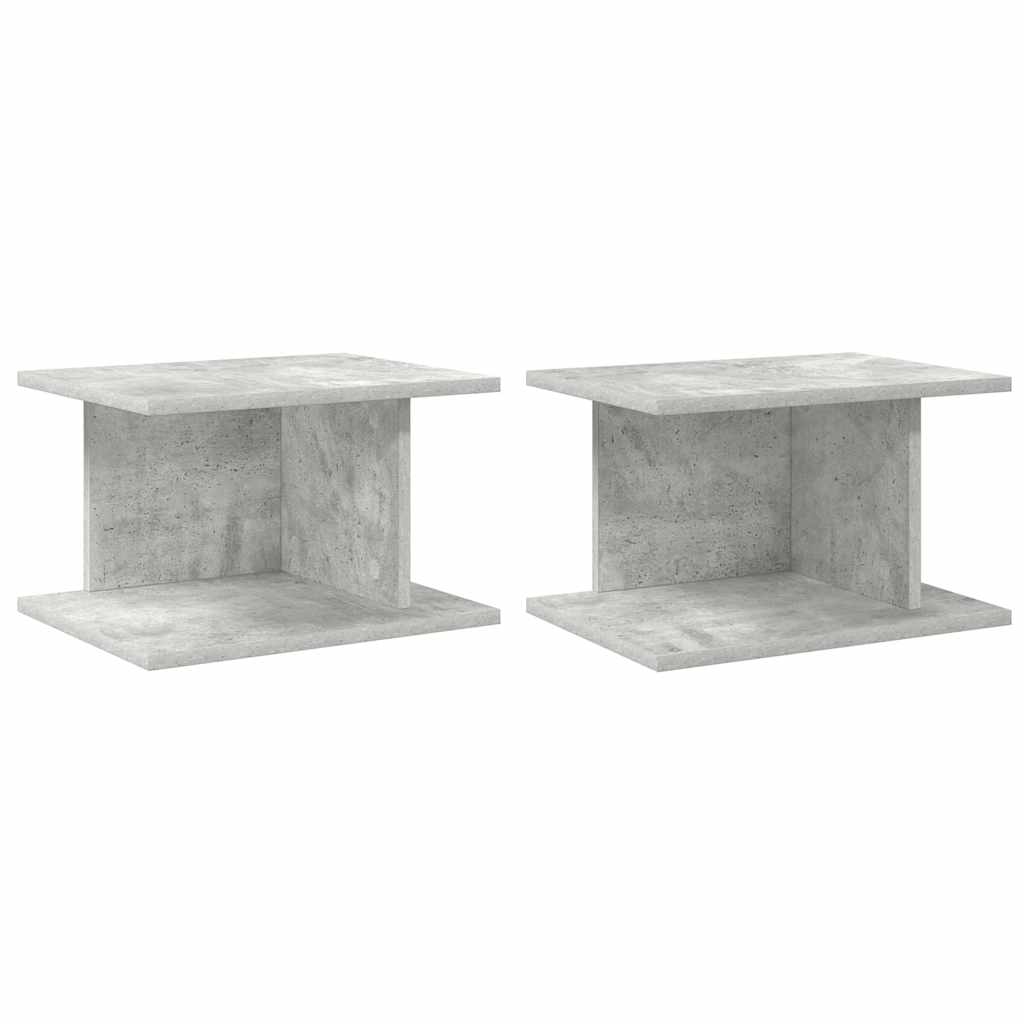 Comodino 2 pcs Grigio cemento 40 x 30 x 25 cm Legno multistrato | homemem39
