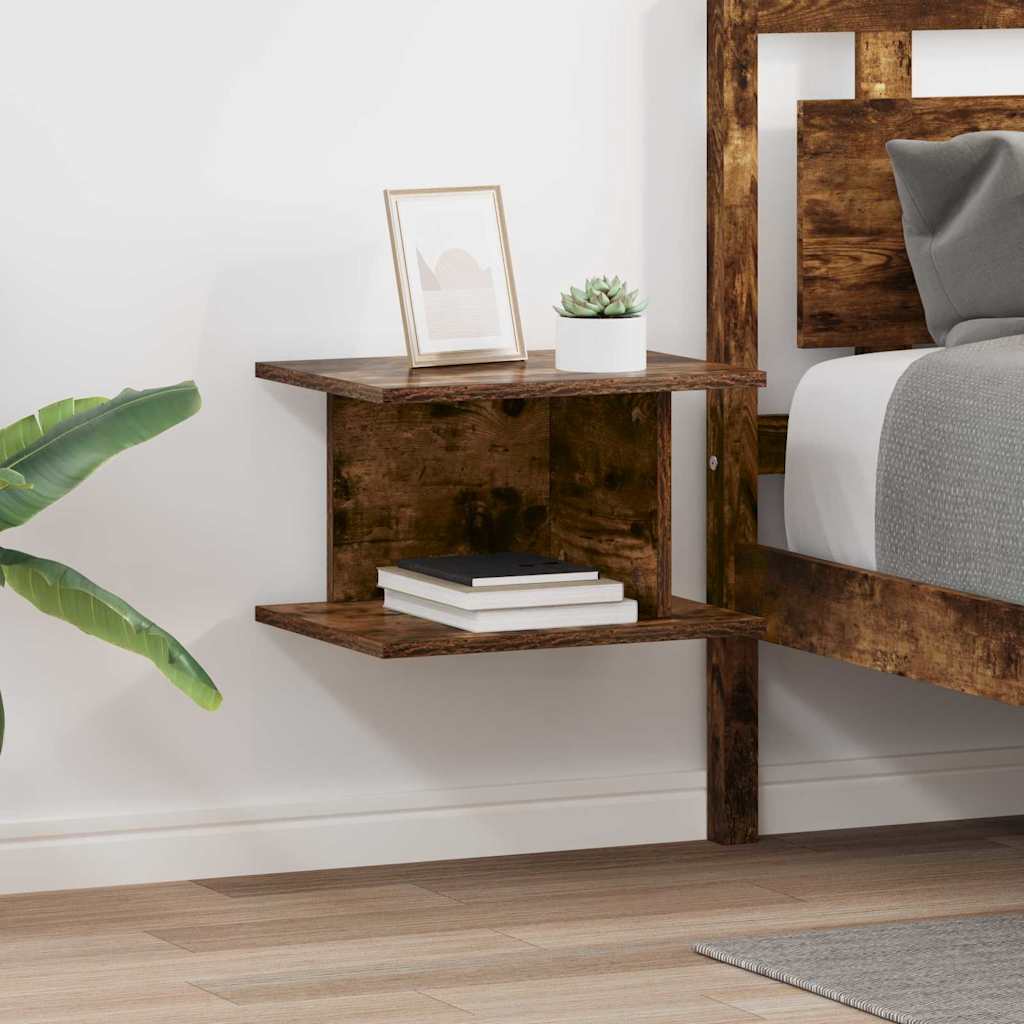 Comodino 2 pz Rovere fumé 40 x 30 x 25 cm Legno ingegnerizzato - homemem39