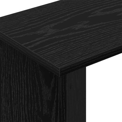 Tavolino Rovere Nero 35 x 25 x 50 cm Legno multistrato
