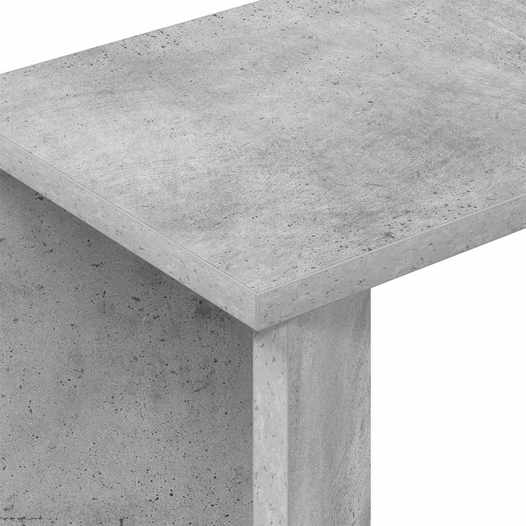 Tavolino Grigio cemento 35 x 25 x 50 cm Legno multistrato