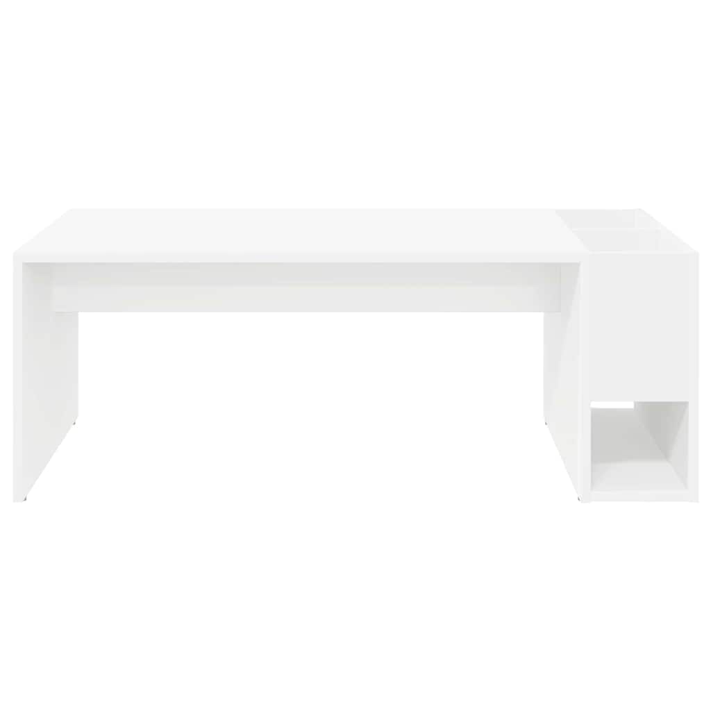 Tavolino da salotto Bianco 101,5 x 50 x 37 cm Legno multistrato | homemem39