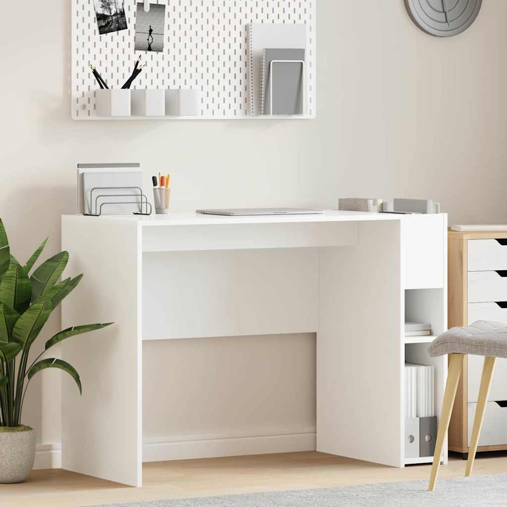 Scrivania Bianco 109 x 50 x 78 cm Legno multistrato | homemem39