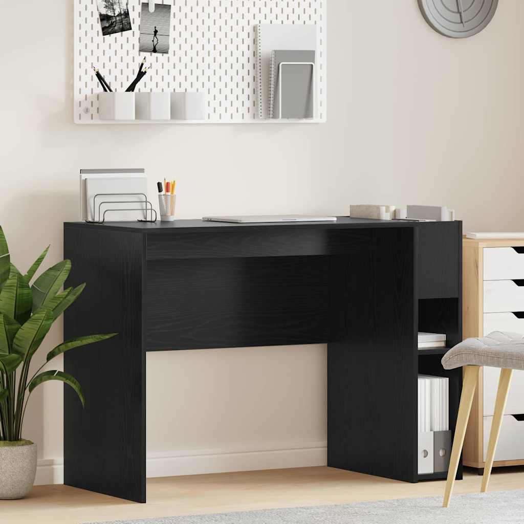 Scrivania Rovere Nero 109 x 50 x 78 cm Legno multistrato | homemem39