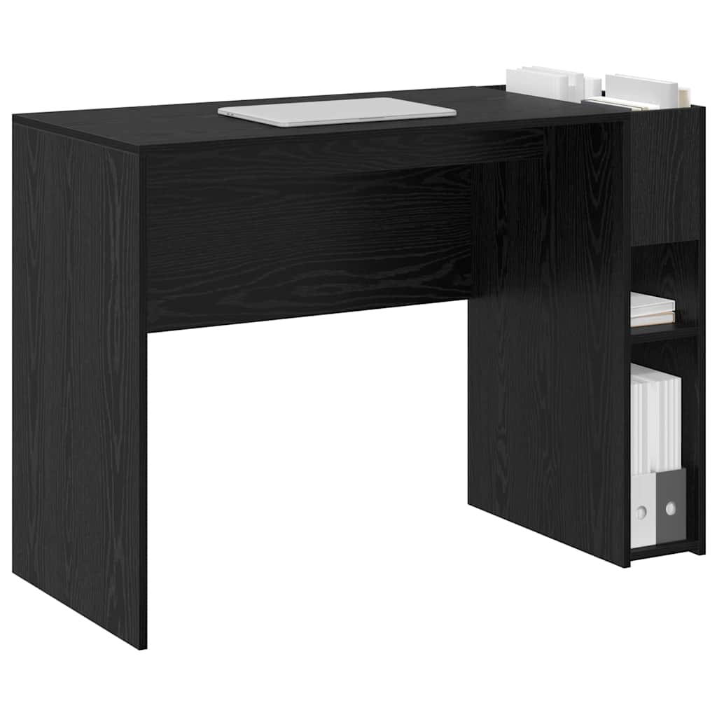 Scrivania Rovere Nero 109 x 50 x 78 cm Legno multistrato | homemem39