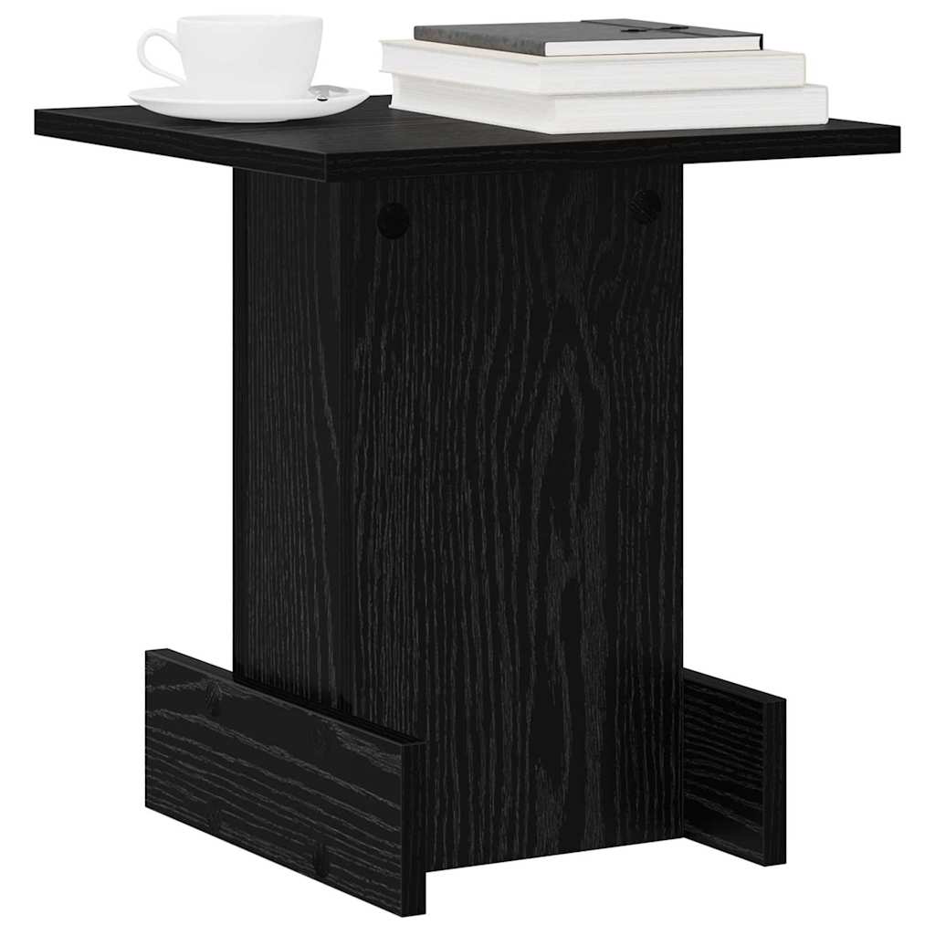 Tavolino Rovere Nero 35,5 x 35 x 40 cm Legno multistrato | homemem39