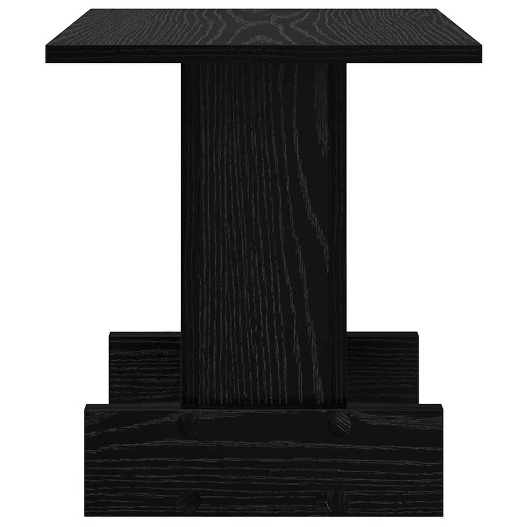 Tavolino Rovere Nero 35,5 x 35 x 40 cm Legno multistrato | homemem39