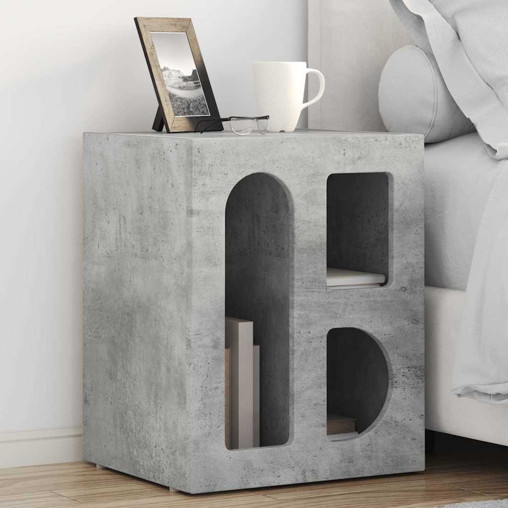 Comodino ELST 2 pz Grigio cemento 40 x 35 x 50 cm | homemem39